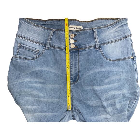 Womens Skinny Jeans Sz 16 Med-Light Wash High Rise Whisker Honey & Bristle - Picture 7 of 8